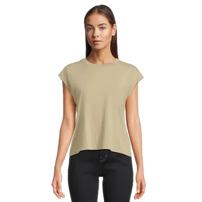 Madewell Women's  Northside Vintage Muscle Tank Top Khaki Cap Sleeve Red1290 In Gray