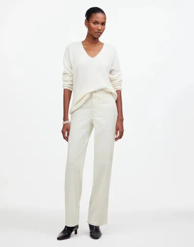 Madewell Women's  The Emmett Pants White Welt Pocket Edition Wide-leg Gbo2266