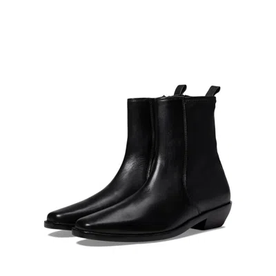 Madewell Women's  The Idris Boots True Black Leather Ankle Bootie Ver943