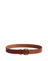Madewell Medium Perfect Leather Belt In Brown/gold