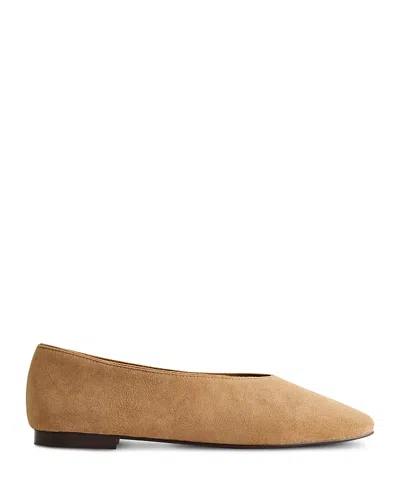 Madewell Mylie Ballet Flats Tawny Khaki In Brown