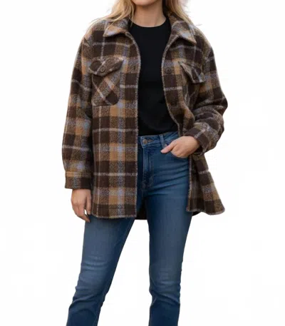 Madewell Plus Belrose Shirt Jacket Women's Multicolor Plaid Wool Blend Gbo26 In Brown