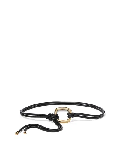 Madewell Sculpted-buckle Tie Belt In Black