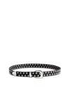 Madewell Western Stud Leather Belt In Black Silver