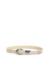 Madewell Women's Triple Keeper Belt In Ecru