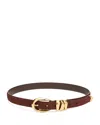 Madewell Triple Keeper Suede Belt In Brown