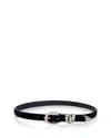 Madewell Chunky Metal Leather Belt In French Navy
