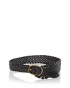 Madewell Woven Leather Hip Belt In Black