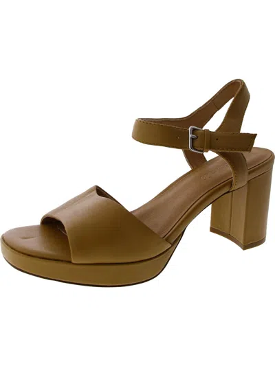 Madewell Womens Cushioned Footbed Leather Block Heel In Multi