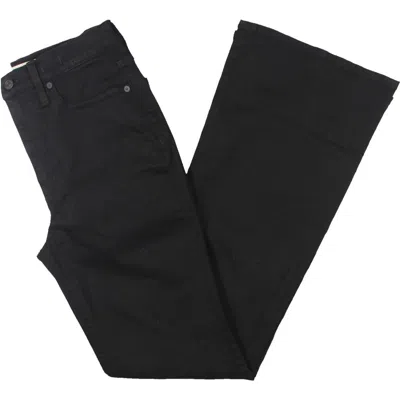 Madewell Womens High-rise Denim Flared Jeans In Black