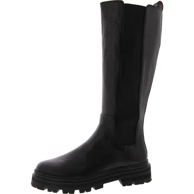 Madewell Womens Leather Padded Insole Knee-high Boots In Black