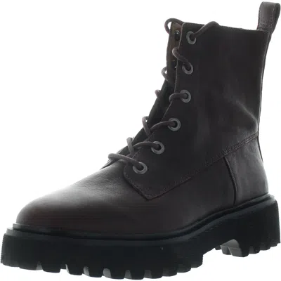 Madewell Womens Leather Platform Combat & Lace-up Boots In Brown