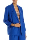 MADEWELL WOMENS LINEN OFFICE DOUBLE-BREASTED BLAZER