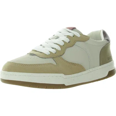 Madewell Womens Mixed Media Leather Running & Training Shoes In Beige