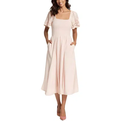 Madewell Womens Smocked Linen Midi Dress