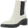Madewell Womens Stretch Leather Ankle Boots In Beige