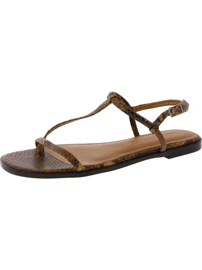 Madewell Womens Thong Flat Slingback Sandals In Brown