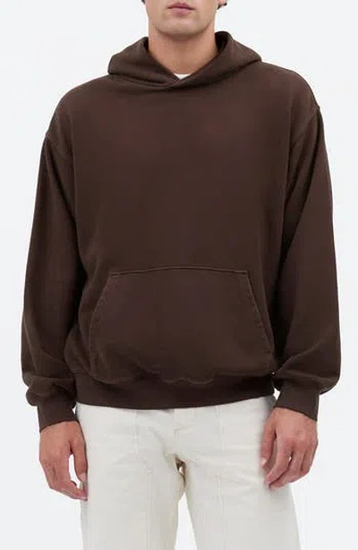 Madewell Woodland Brushed Terry Hoodie In Brown