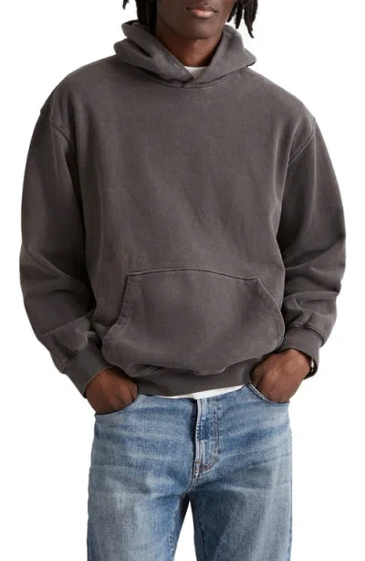 Madewell Woodland Brushed Terry Hoodie In Coal