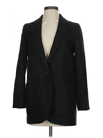 Pre-owned Madewell Wool Blazer Jacket In Black