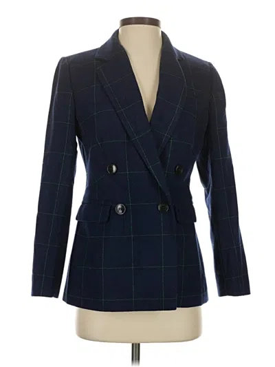 Pre-owned Madewell Wool Blazer Jacket In Blue