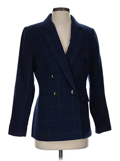 Pre-owned Madewell Wool Blazer Jacket In Blue