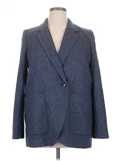 Madewell Wool Blazer Jacket In Blue