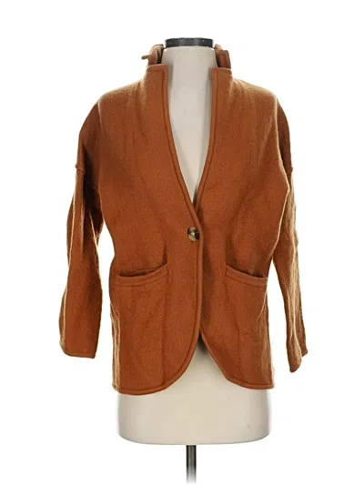 Pre-owned Madewell Wool Blazer Jacket In Brown