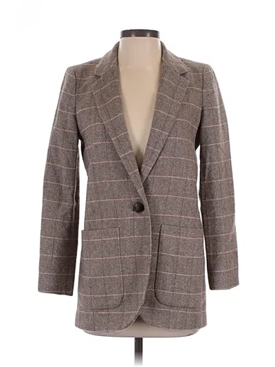 Pre-owned Madewell Wool Blazer Jacket In Gray