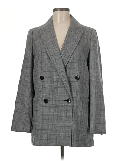 Pre-owned Madewell Wool Blazer Jacket In Gray