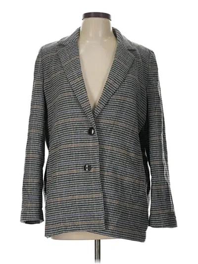 Pre-owned Madewell Wool Blazer Jacket In Gray