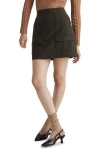 Madewell Wool-blend Cargo Mini Skirt In Heather Expedition Green