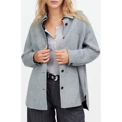 MADEWELL MADEWELL WOOL BLEND DOUBLE FACE LONG SHIRT JACKET