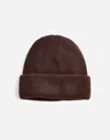 Madewell Wool-blend Knit Beanie In Hthr Dark Carob