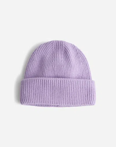 Madewell Wool-blend Knit Beanie In Lilac Bouquet