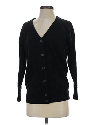 Pre-owned Madewell Wool Cardigan Sweater In Black