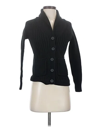 Pre-owned Madewell Wool Cardigan Sweater In Black
