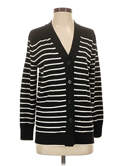 Pre-owned Madewell Wool Cardigan Sweater In Black