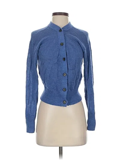 Pre-owned Madewell Wool Cardigan Sweater In Blue