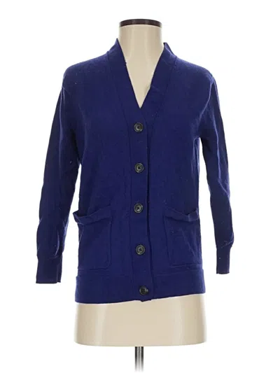 Pre-owned Madewell Wool Cardigan Sweater In Blue