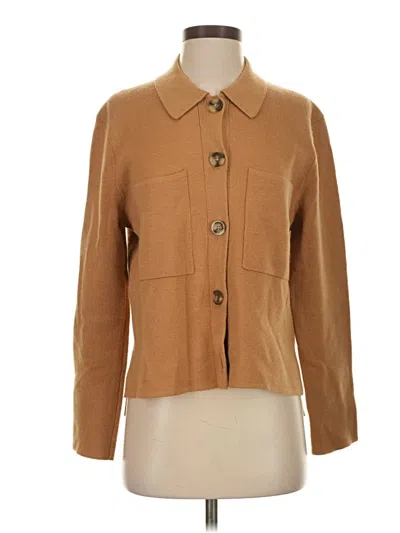 Pre-owned Madewell Wool Cardigan Sweater In Brown