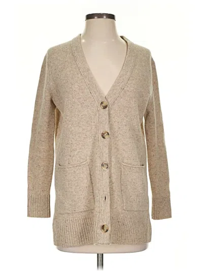 Pre-owned Madewell Wool Cardigan Sweater In Brown