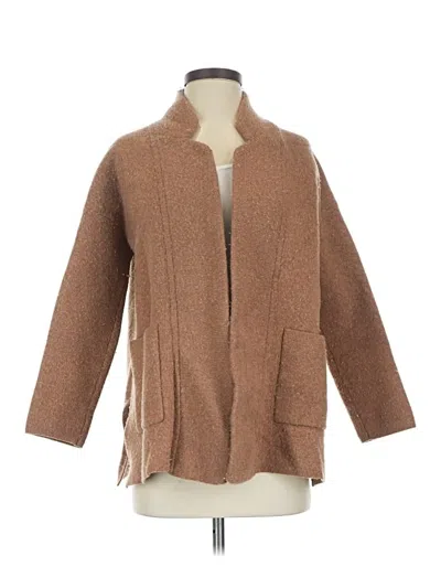 Pre-owned Madewell Wool Cardigan Sweater In Brown