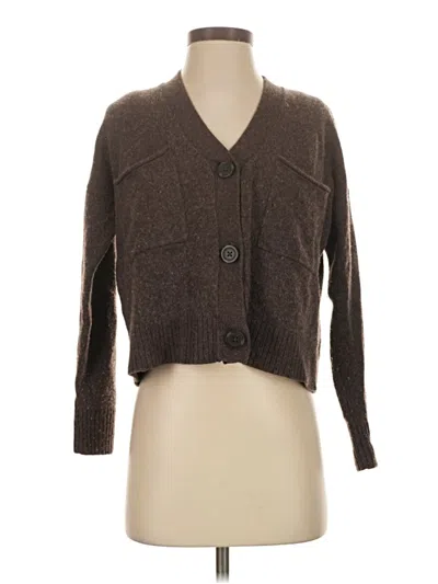 Pre-owned Madewell Wool Cardigan Sweater In Brown