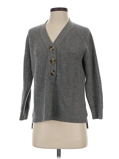 Pre-owned Madewell Wool Cardigan Sweater In Gray