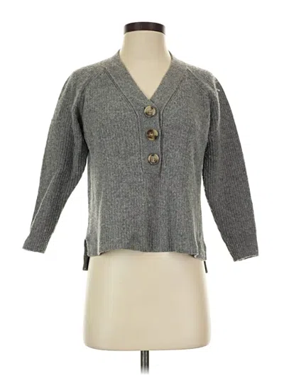 Pre-owned Madewell Wool Cardigan Sweater In Gray