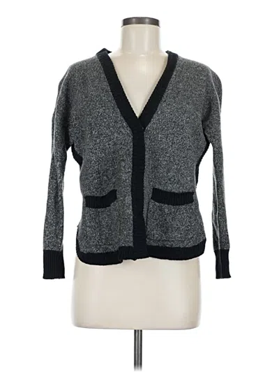 Pre-owned Madewell Wool Cardigan Sweater In Gray