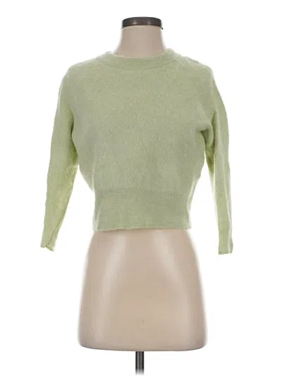 Pre-owned Madewell Wool Cardigan Sweater In Green