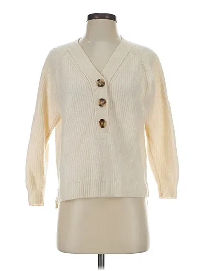 Pre-owned Madewell Wool Cardigan Sweater In Ivory
