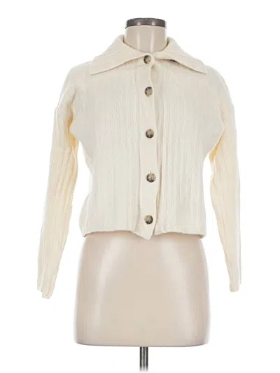 Pre-owned Madewell Wool Cardigan Sweater In Ivory